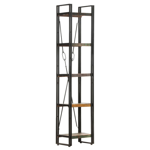 Bookshelves 5 Tier Bookcase 40X30x180 Cm Solid Reclaimed Wood