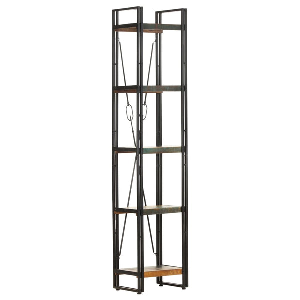 Bookshelves 5 Tier Bookcase 40X30x180 Cm Solid Reclaimed Wood