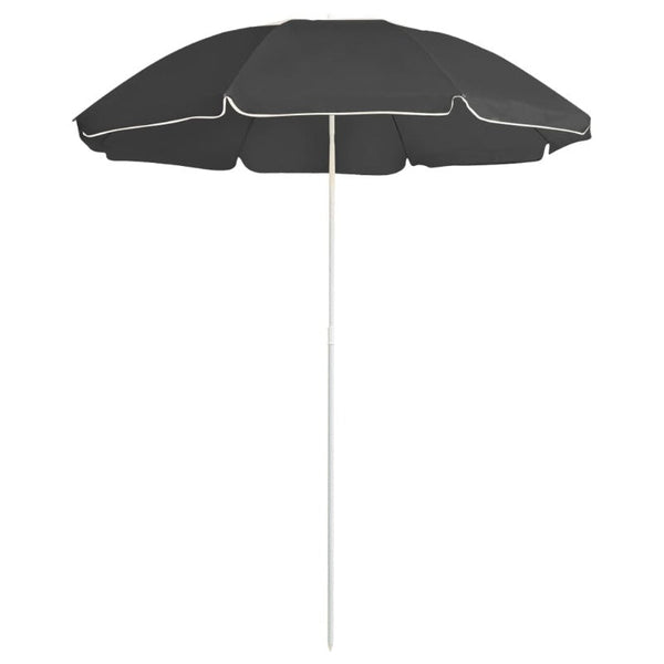 Patio Umbrellas Outdoor Parasol With Steel Pole Anthracite 180 Cm