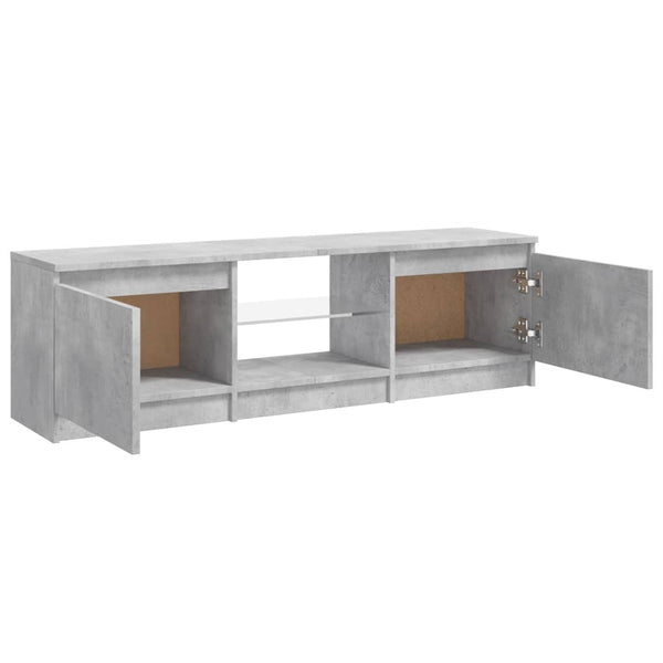 TV Stands & Entertainment Units Tv Cabinet With Led Lights Concrete Grey 120X30x35.5 Cm