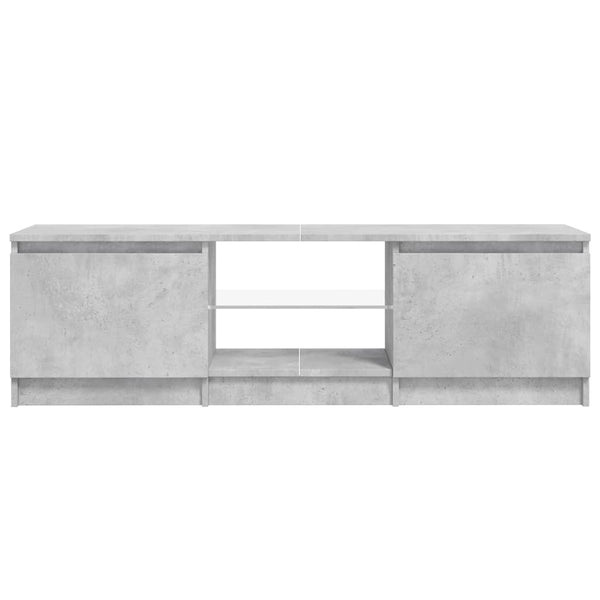 TV Stands & Entertainment Units Tv Cabinet With Led Lights Concrete Grey 120X30x35.5 Cm