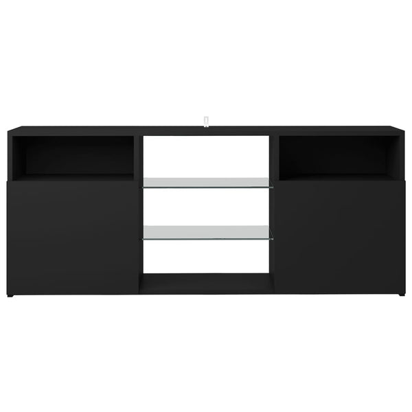 TV Stands & Entertainment Units Tv Cabinet With Led Lights Black 120X30x50 Cm