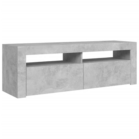 TV Stands & Entertainment Units Tv Cabinet With Led Lights Concrete Grey 120X35x40 Cm