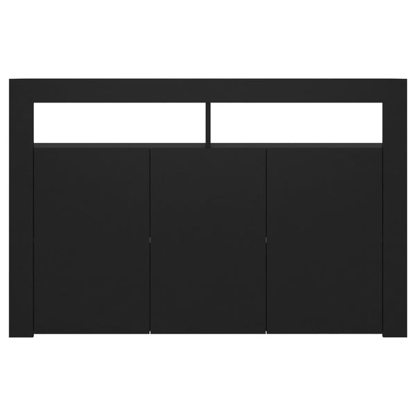 Sideboards & Buffets Sideboard With Led Lights Black 115.5X30x75 Cm