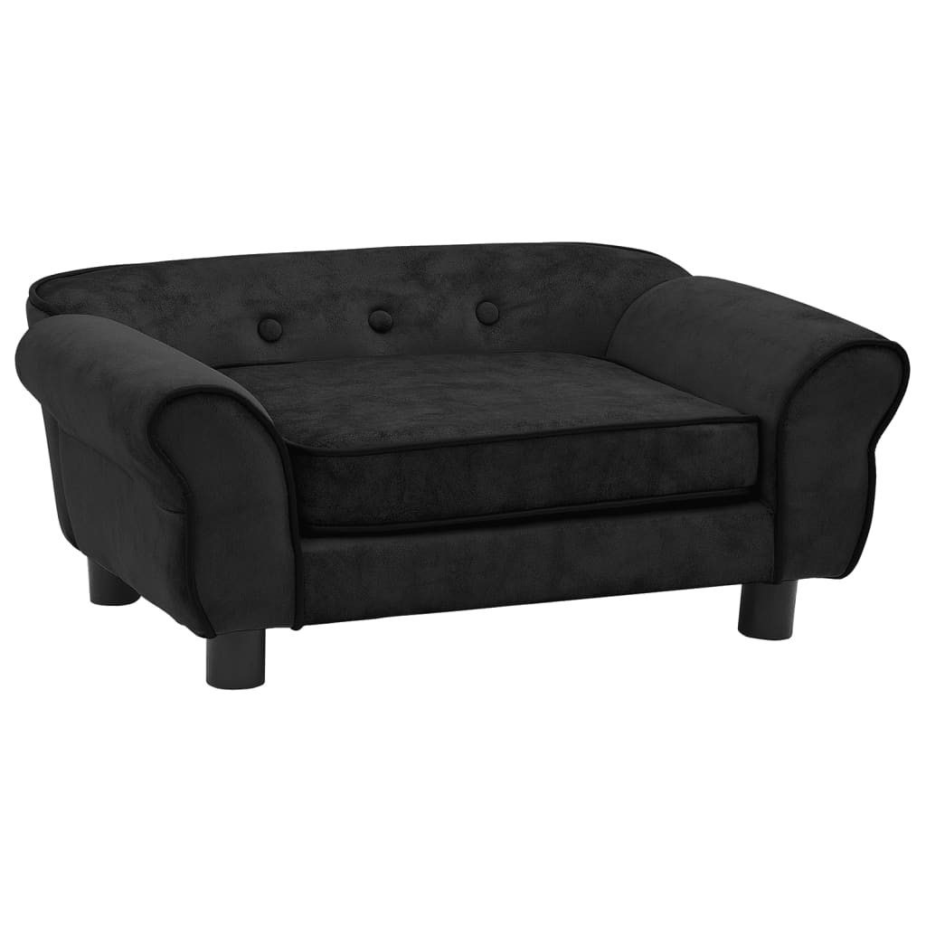 Dog Sofa Black 72X45x30 Cm Plush