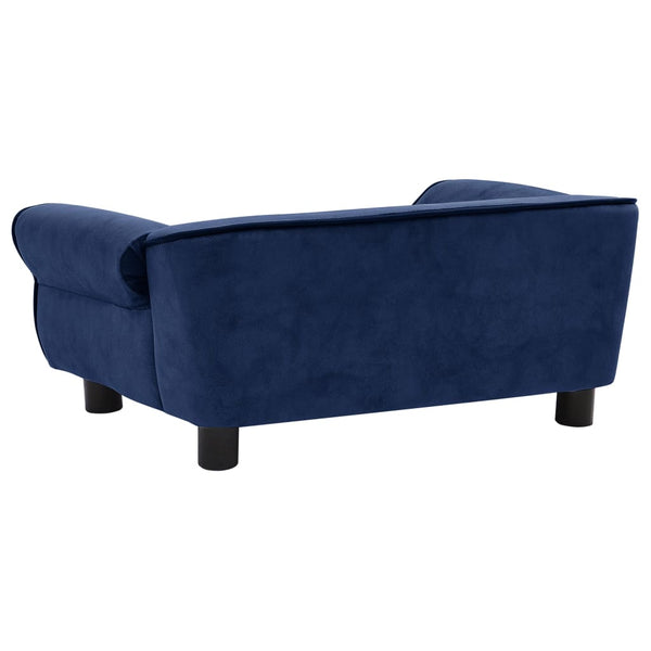 Pet Beds Dog Sofa Blue 72X45x30 Cm Plush