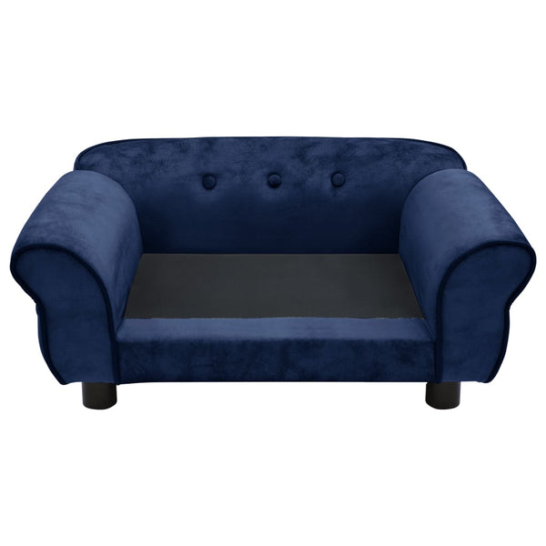 Pet Beds Dog Sofa Blue 72X45x30 Cm Plush