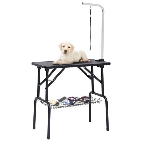 Grooming Tables Adjustable Dog Grooming Table With 1 Loop And Basket