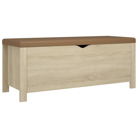 Blanket Boxes Storage Box With Cushion Sonoma Oak 105X40x45 Cm Engineered Wood