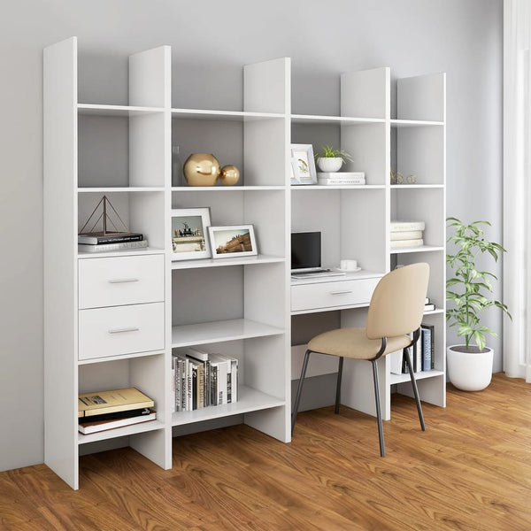 Cabinets & Cupboards Book Cabinet White 40X35x180 Cm Engineered Wood