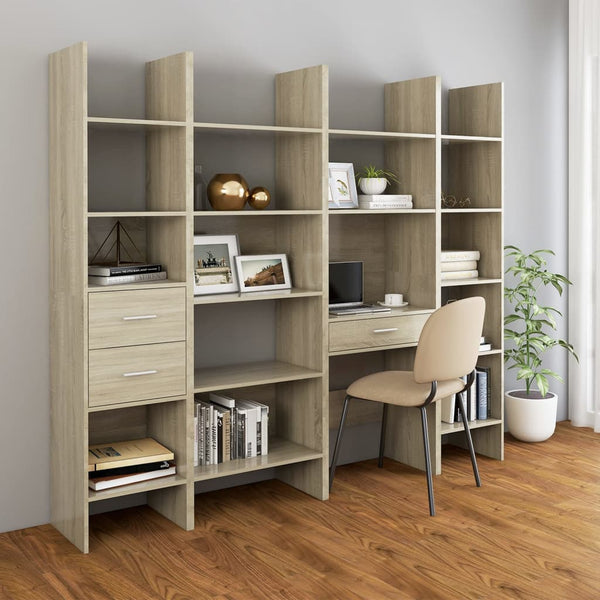 Bookshelves Book Cabinet Sonoma Oak 40X35x180 Cm Engineered Wood