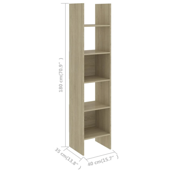 Bookshelves Book Cabinet Sonoma Oak 40X35x180 Cm Engineered Wood