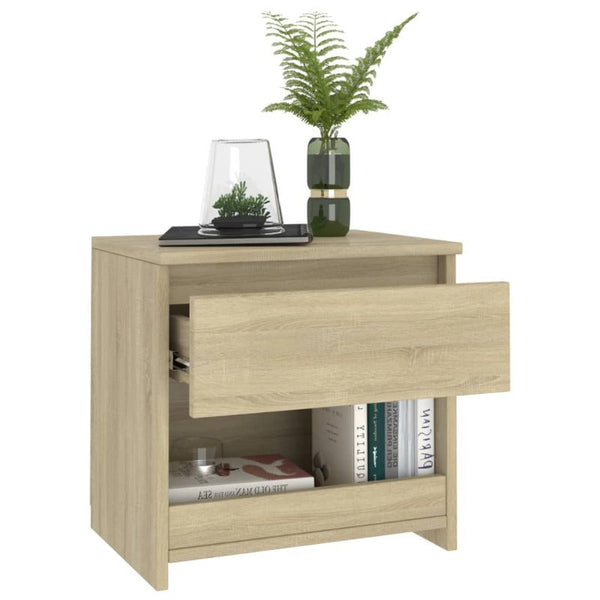 Bedside Tables Bedside Cabinet Sonoma Oak 40X30x39 Cm Engineered Wood