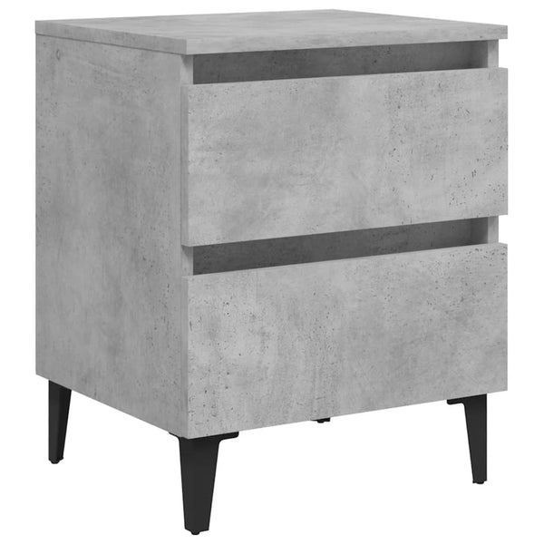 Bedside Tables Bed Cabinets 2 Pcs Concrete Grey 40X35x50 Cm Engineered Wood