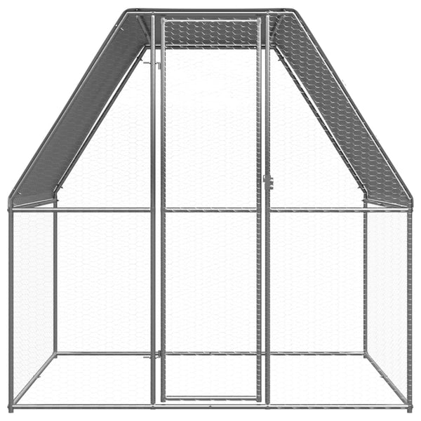 Poultry Cages Outdoor Chicken Cage 2X2x2 M Galvanised Steel