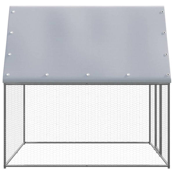 Poultry Cages Outdoor Chicken Cage 2X2x2 M Galvanised Steel