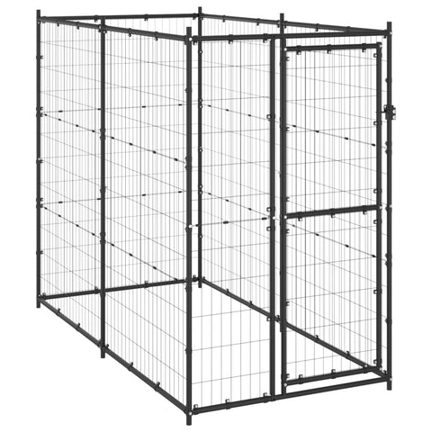 Dog Kennels Outdoor Dog Kennel Steel 110X220x180 Cm