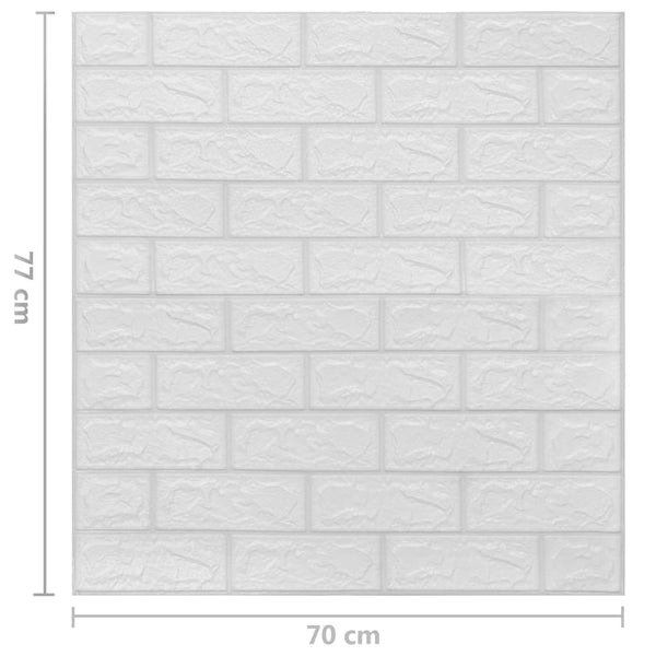 3D Wallpaper Bricks Self-Adhesive White