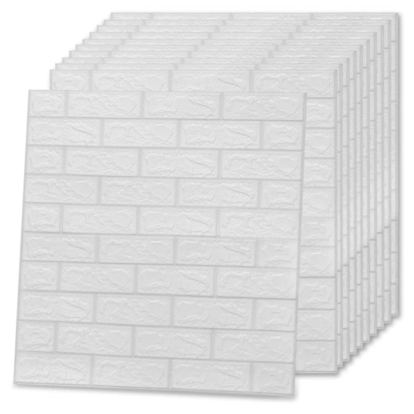 3D Wallpaper Bricks Self-Adhesive White