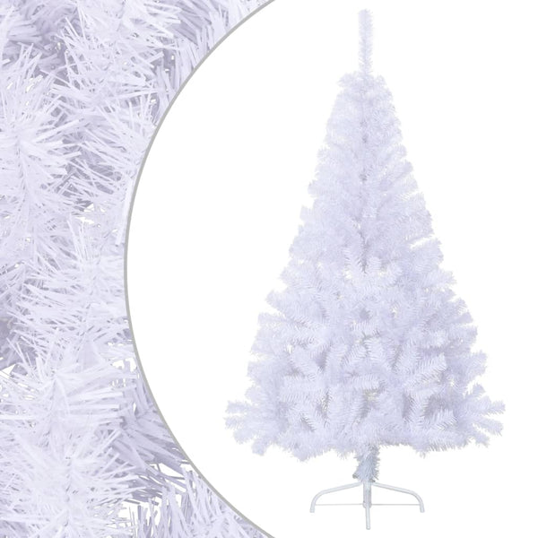 Seasonal Decorations Artificial Half Christmas Tree With Stand White 150 Cm Pvc