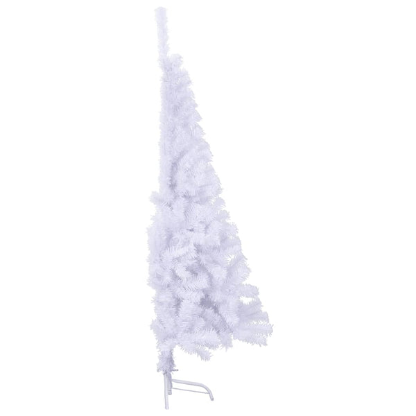 Seasonal Decorations Artificial Half Christmas Tree With Stand White 150 Cm Pvc