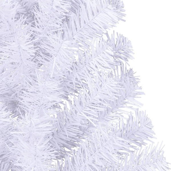 Seasonal Decorations Artificial Half Christmas Tree With Stand White 150 Cm Pvc