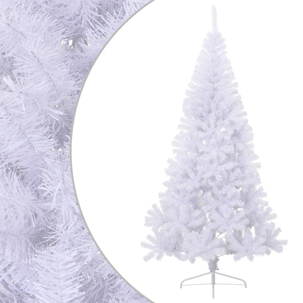 Seasonal Decorations Artificial Half Christmas Tree With Stand White 180 Cm Pvc