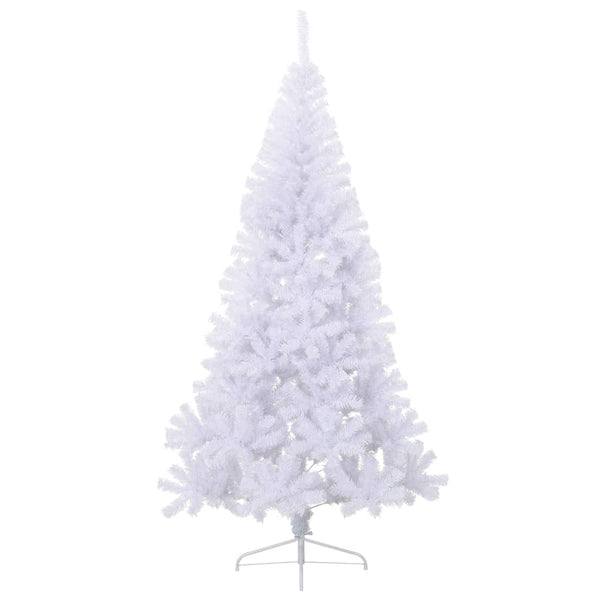 Seasonal Decorations Artificial Half Christmas Tree With Stand White 180 Cm Pvc