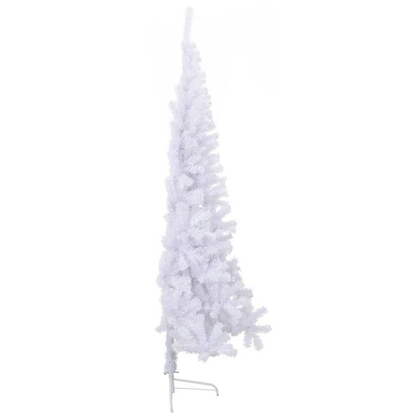 Seasonal Decorations Artificial Half Christmas Tree With Stand White 180 Cm Pvc