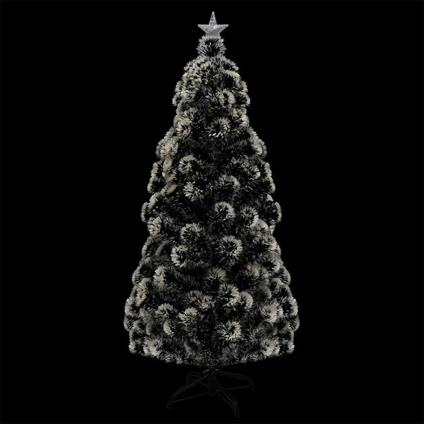 Seasonal Decorations Pre Lit Christmas Tree Green And White 150 Cm Fibre Optic