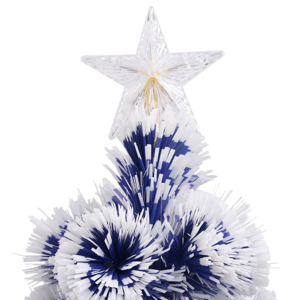 Seasonal Decorations Artificial Pre Lit Christmas Tree White&Blue 64 Cm Fibre Optic