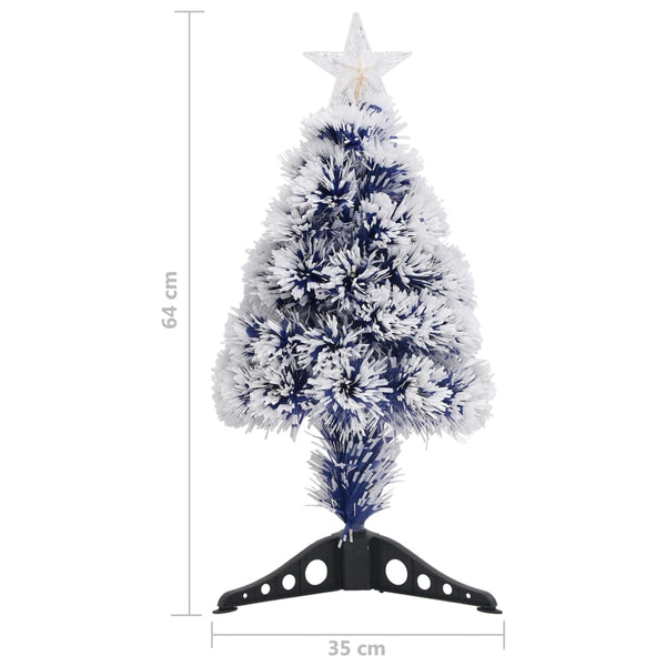 Seasonal Decorations Artificial Pre Lit Christmas Tree White&Blue 64 Cm Fibre Optic