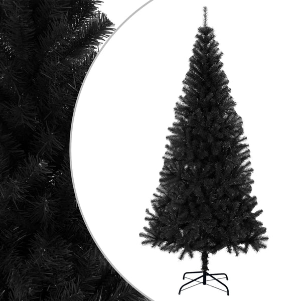 Seasonal Decorations Artificial Christmas Tree With Stand Black 240 Cm Pvc