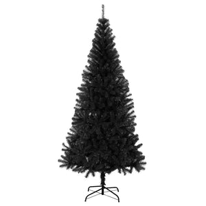 Seasonal Decorations Artificial Christmas Tree With Stand Black 240 Cm Pvc