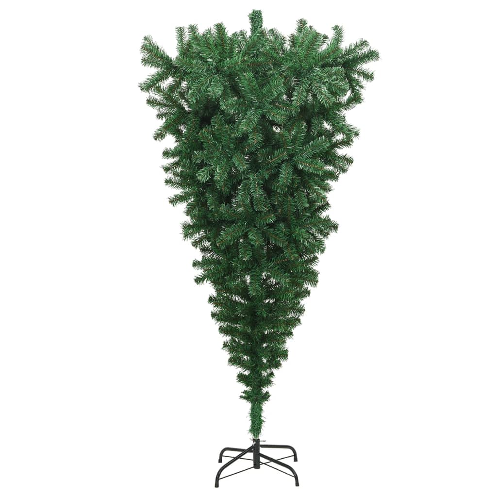 Seasonal Decorations Upside Down Artificial Christmas Tree With Stand Green 180 Cm