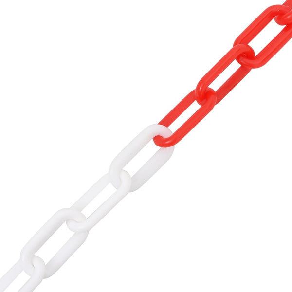 Public Safety Equipment Warning Chain Red And White 30 M 4 Mm Plastic