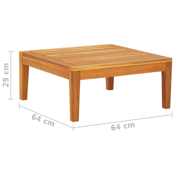 Coffee Tables Garden Table 64X64x29 Cm Solid Acacia Wood