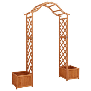 Gazebos & Pergolas Garden Pergola With Planter Solid Firwood