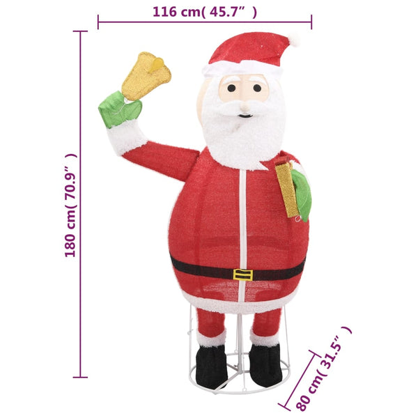 Seasonal Decorations Decorative Christmas Santa Claus Figure Led Luxury Fabric 180 Cm