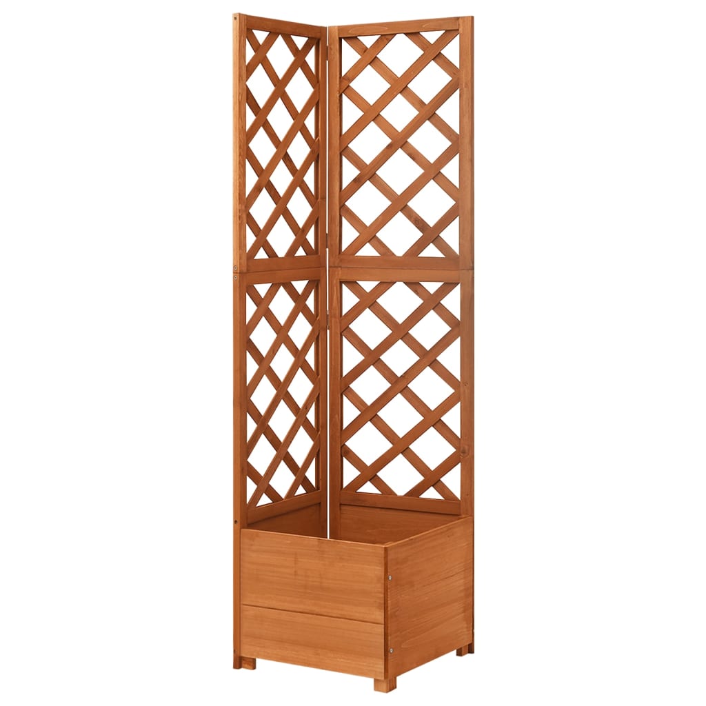 Trellises Corner Trellis Planter 40X40x150 Cm Solid Fir Wood