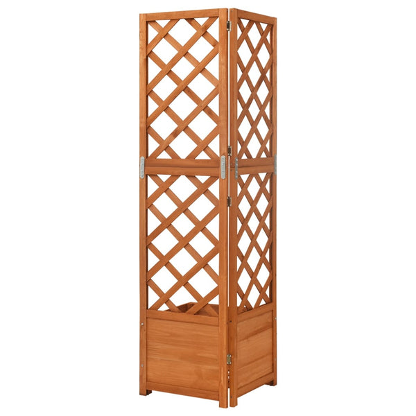 Trellises Corner Trellis Planter 40X40x150 Cm Solid Fir Wood