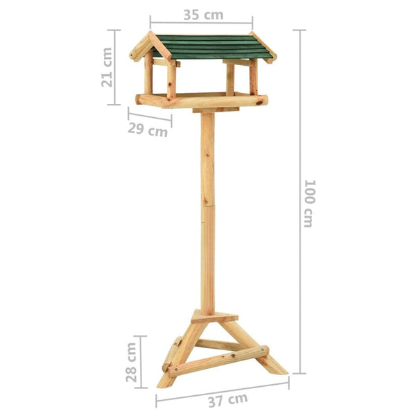 Bird Feeders Bird Feeder With Stand 37X28x100 Cm Solid Fir Wood