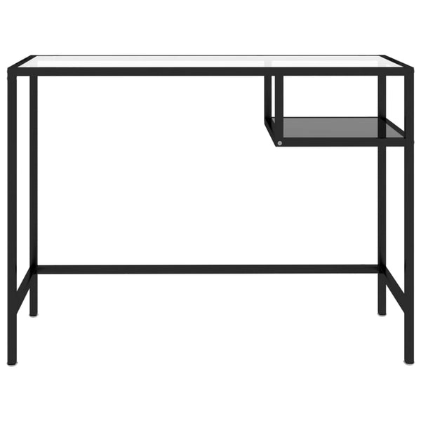 Home Office Desks Computer Desk Black 100X36x74 Cm Glass