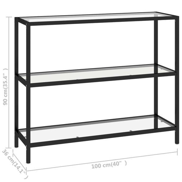 Tables Shelf Transparent 100X36x90 Cm Tempered Glass