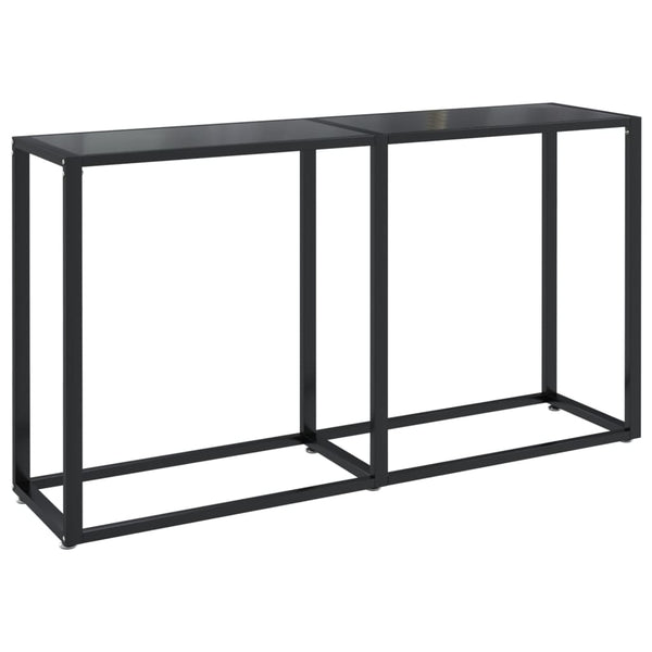 Tables Console Table Black 140X35x75.5Cm Tempered Glass