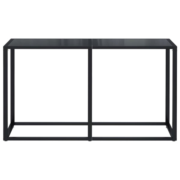 Tables Console Table Black 140X35x75.5Cm Tempered Glass