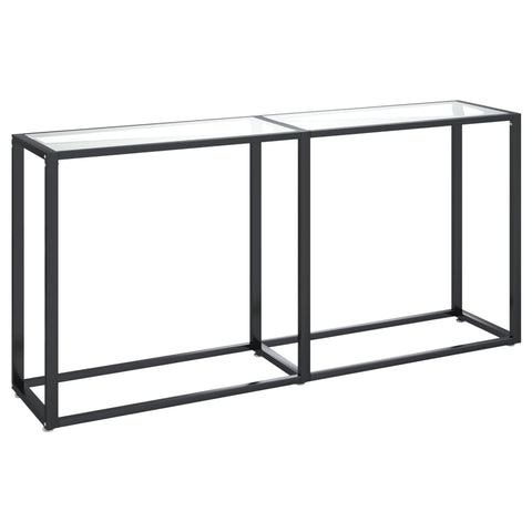 Hall Tables Console Table Transparent 160X35x75.5Cm Tempered Glass