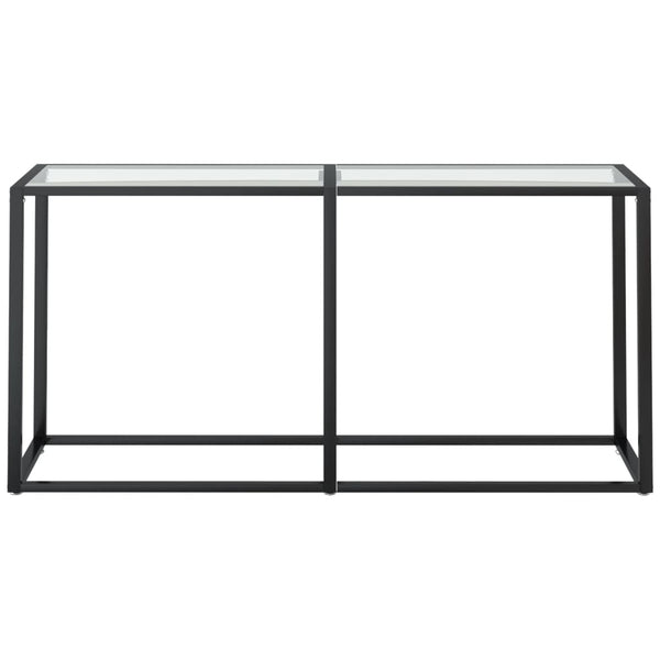 Hall Tables Console Table Transparent 160X35x75.5Cm Tempered Glass