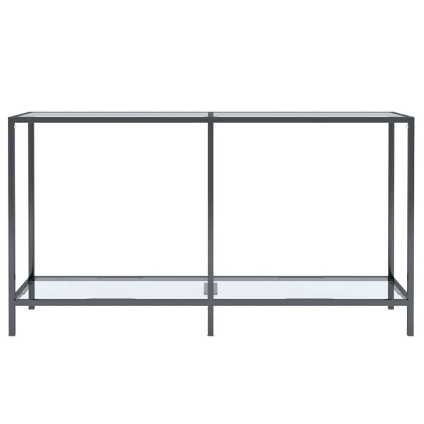 Hall Tables Console Table Transparent 140X35x75.5 Cm Tempered Glass