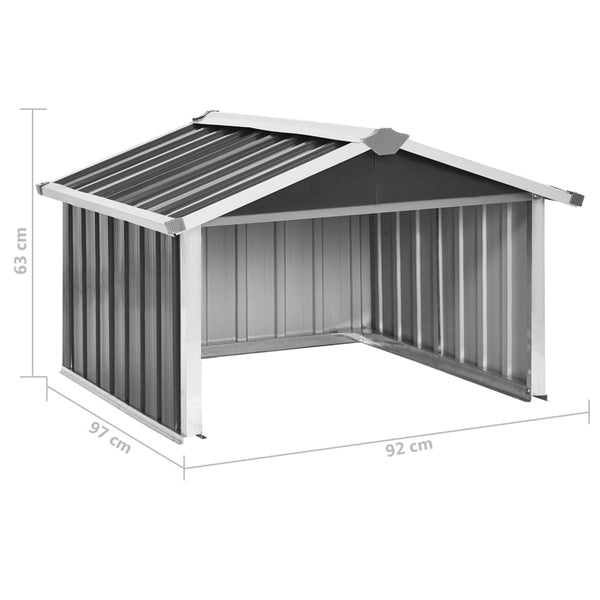 Sheds Summerhouses Carports Garden Robot Lawnmower Shed 92X97x63 Cm Galvanised Steel